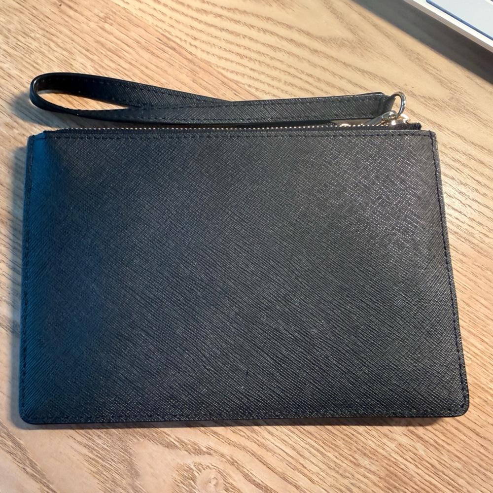 Kate Spade Tinie Laurel Way Black Leather Wristlet Wallet WLRU2677 - Picture 4 of 7